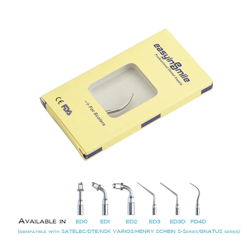 10 шт. ультразвуковые наконечники скалера Easyinsmile ED1 ED2 ED3 ED3D PD4D эндодонтический
