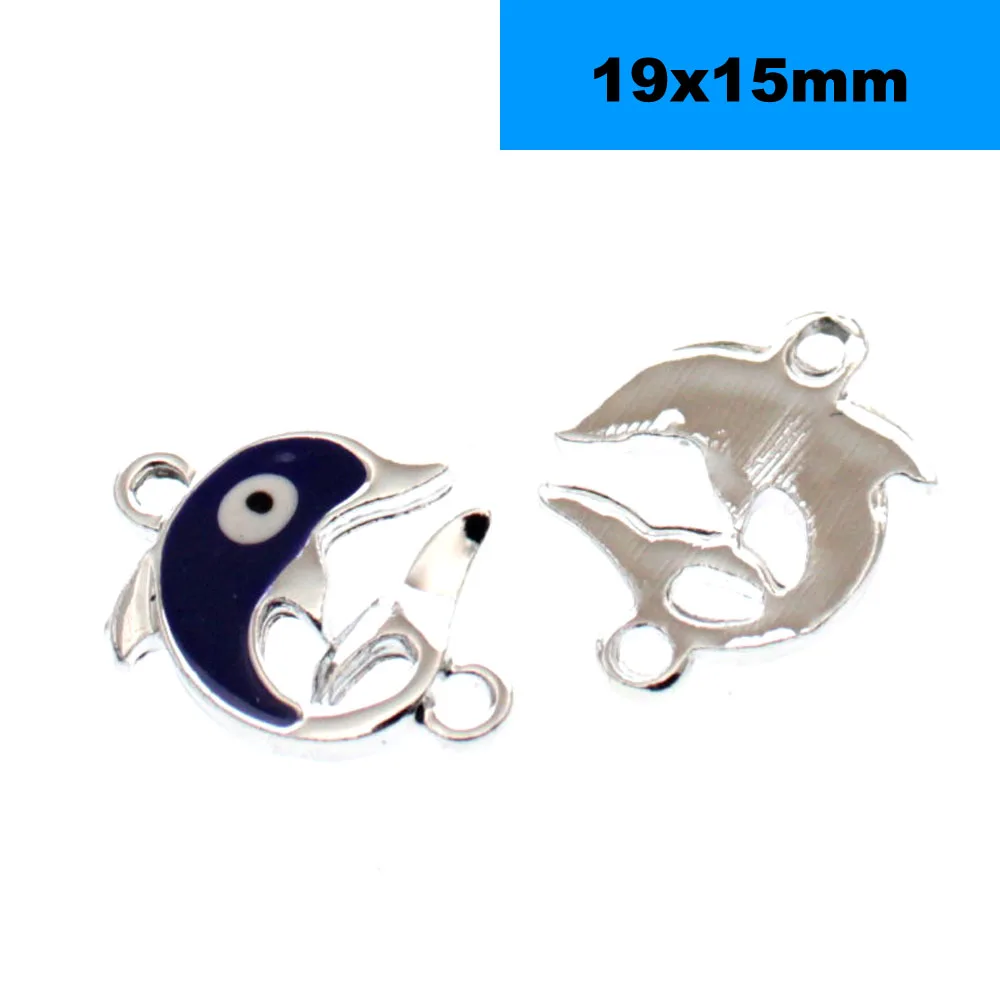 TEVIDA R00 Рыбка животных сглаза бусина прокладка бисер подвески коннекторы сделай