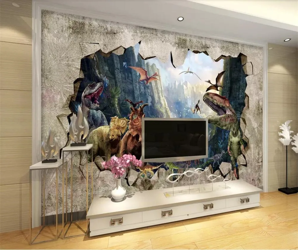 Beibehang papel де parede пользовательские фото обои 3d фрески древний динозавр Королевство Стерео ТВ магазин фон стены 3d обои