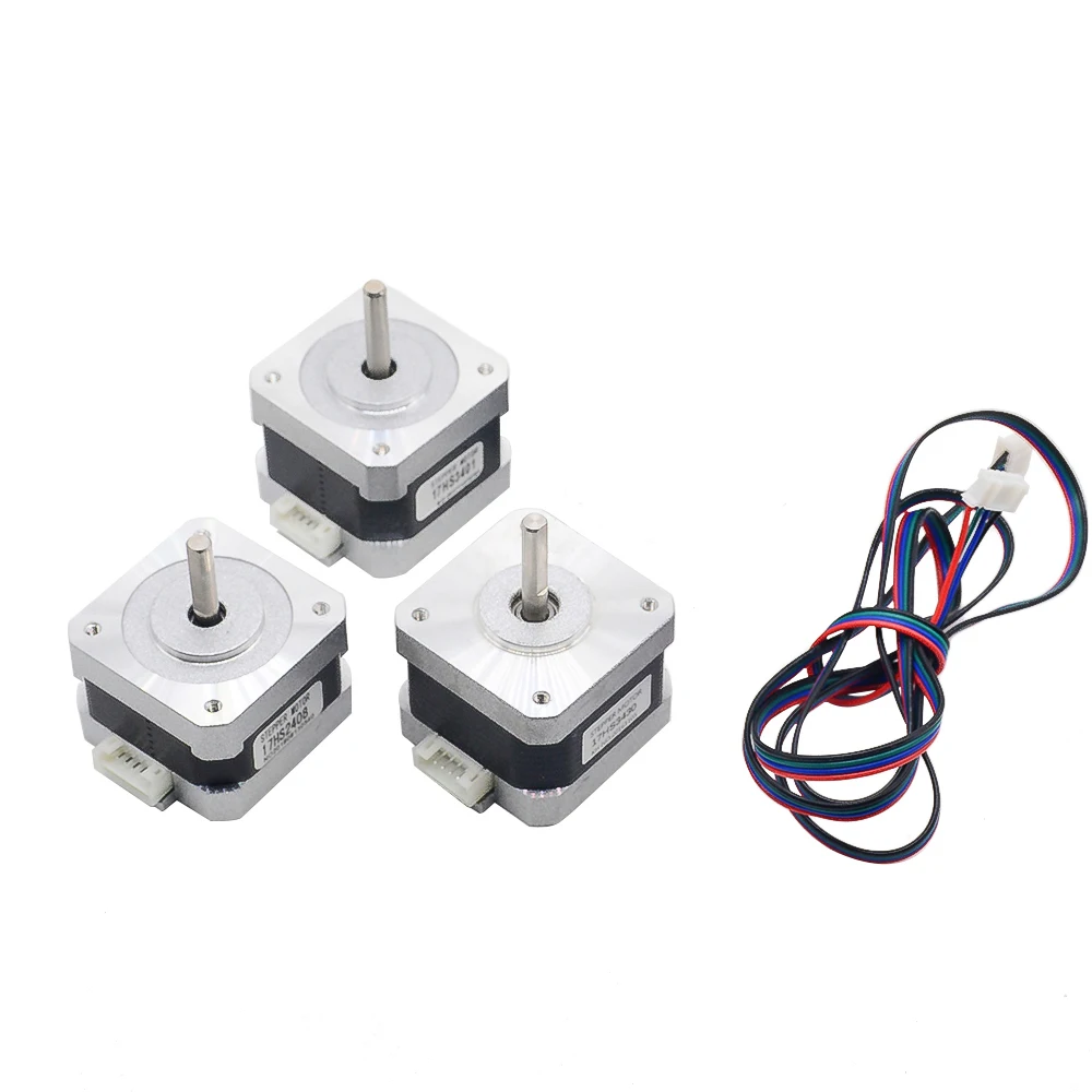

3pcs 17HS3430 4-lead Nema17 Stepper Motor 42 motor Nema 17 motor 42BYGH 0.4A CNC Laser 3D printer motor Grind Foam Plasma cut