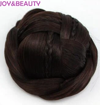 JOY& BEAUTY, волосы, чистые, ручное плетение, заколка для волос, шиньон, синтетические волосы, шиньон, Пончик, валик, шиньон, матовый цвет - Цвет: P4/27