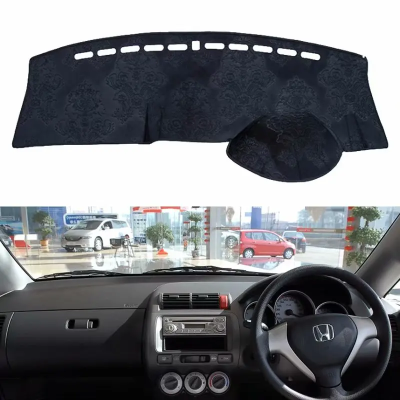 Для Honda Fit Jazz 2001 2002 2003 2004 2005 2006 2007 фланелевые Dashmats приборная панель охватывает Dash