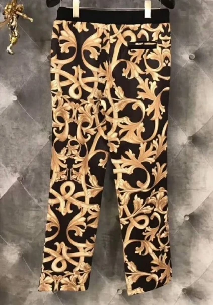 2019 Весна 19ss новый модный дизайнерский бренд Леопардовый принт Длинные брюки