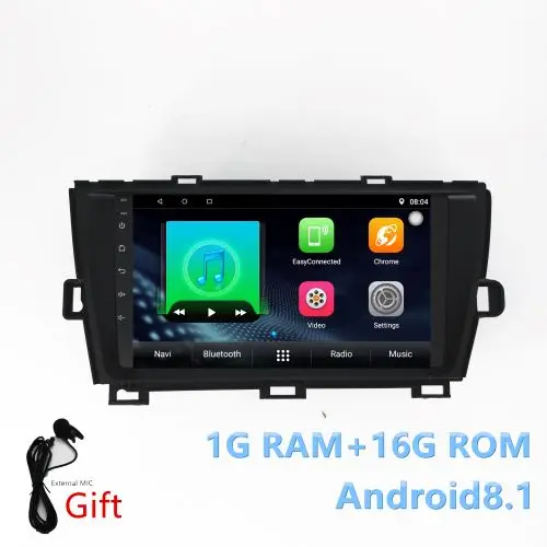 RAM1G ROM16G 2din автомобильный gps навигатор мультимедийный плеер Android 8,1 стерео радио для Toyota Pruis 2009 2010 2011 2012 2013 Quade-core 2G+ 32G - Цвет: RAM1G ROM16G