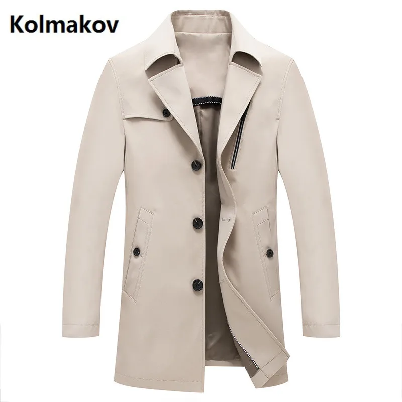 2019 New style coat Men's fashion jackets trench mens Business windbreaker Top Quality Classic Male Overcoat men size M-4XL | Мужская