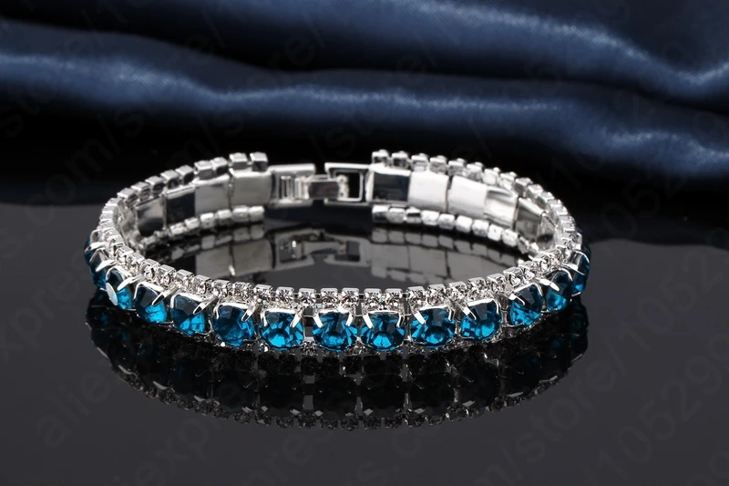 Cubic Zircon Bracelet&amp Bangle Bling Wristband 925 Sterling Silver Women Wedding Bridal Jewelry Free SHip | Украшения и