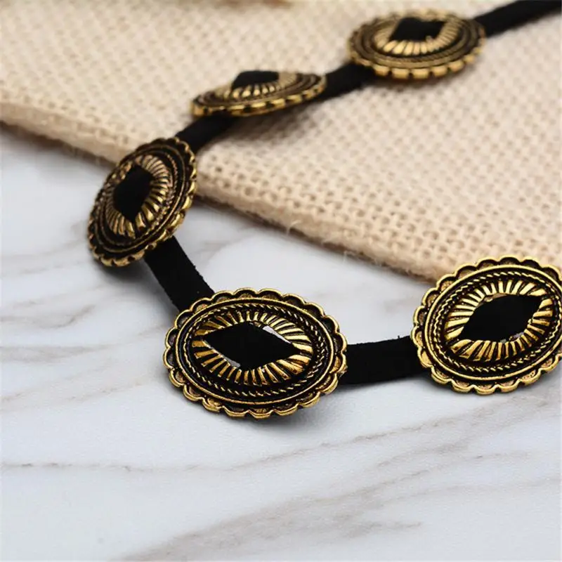 Ретро в стиле панк ключицы цепи сплав геометрический круг кулон Цепочки и