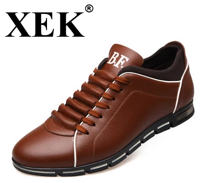 Мужские модные повседневные кроссовки XEK 2018 кожаная обувь для мужчин летняя