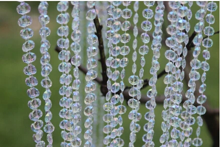 Новинка акриловая Хрустальная гирлянда алмазные нити на 30 м/99 футов украшение