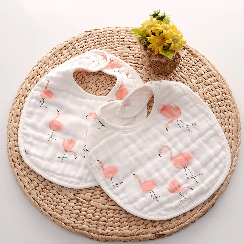 5 шт./лот детские нагрудники уплотненные 6 слойные марлевые муслиновые мягкие для