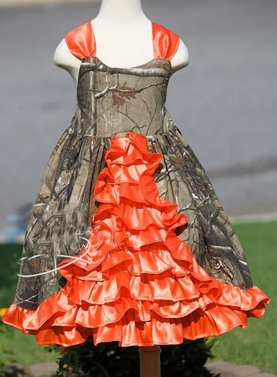 

camo flower girl dresses camouflage pageant gowns long kid evening gowns free shipping