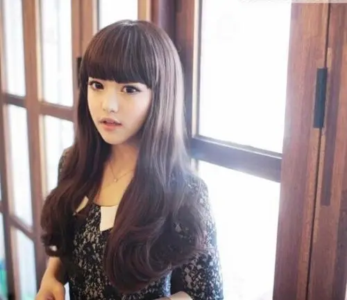 Parrucca парик Женщин Темно-Коричневый длинные вьющиеся косплей полный Парик USPS