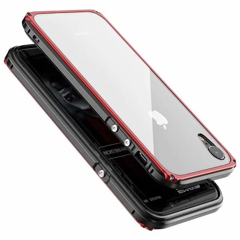 Роскошный Металлический Чехол-бампер для iPhone XS MAX механические алюминиевые