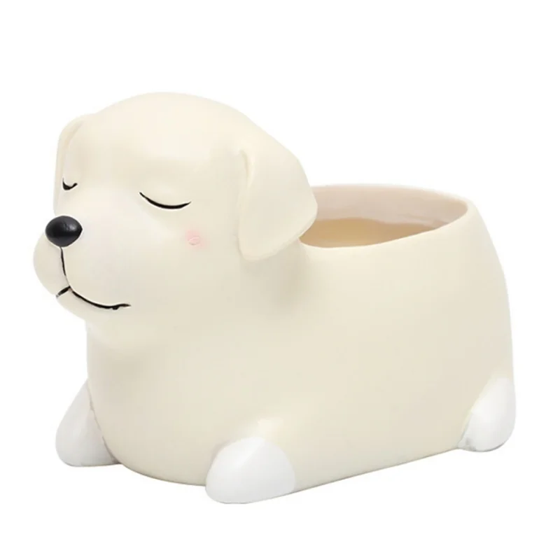 Креативный цветочный горшок мультфильм собака плантатор щенок смолы горшки для цветов цветок рабочего стола Macetas домашний сад