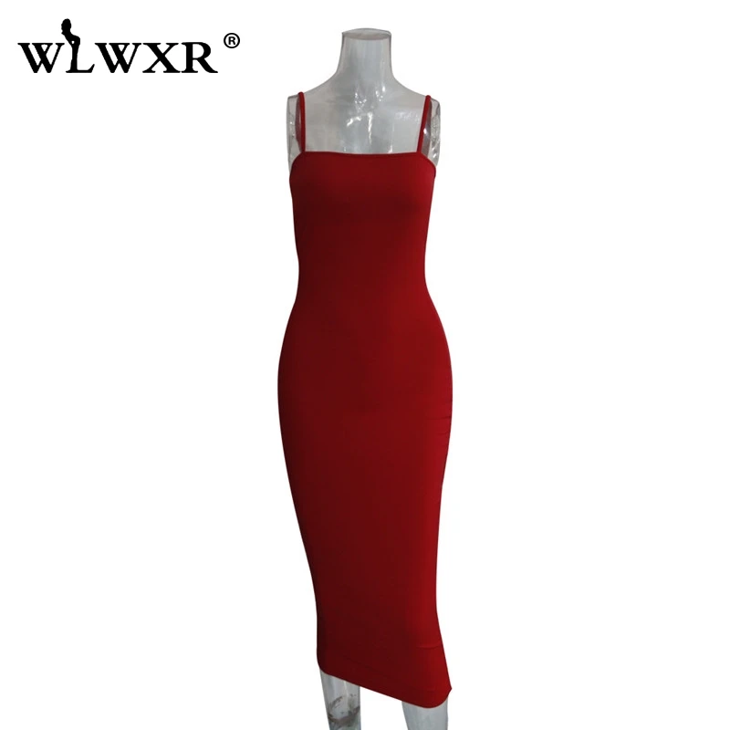 WLWXR белое черное сексуальное облегающее платье женское без рукавов бретелек