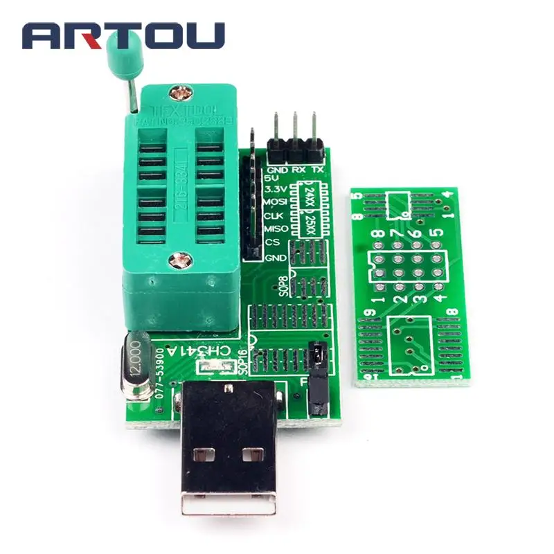 Плата биоса MX25L6405 W25Q64 USB программист lcd горелка CH341 CH341A программист для 24 25 серии