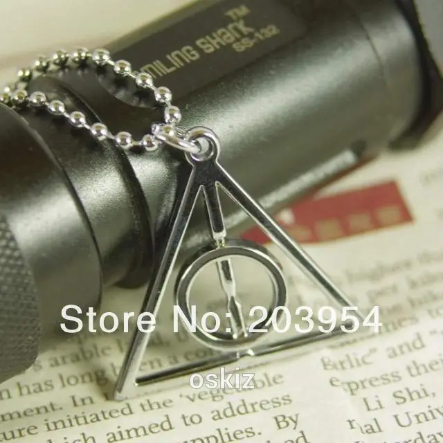 Deathly Висячие стальные круглые треугольные ожерелья модные ювелирные изделия