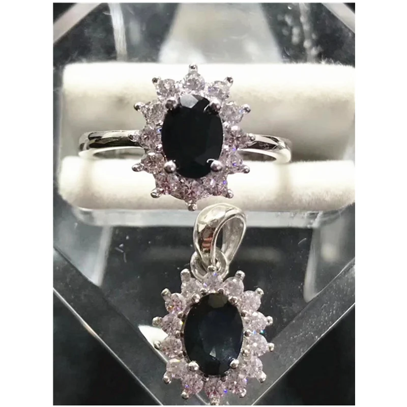 5 шт./комплект женский ювелирный комплект из колье серёг и браслета серебра 233