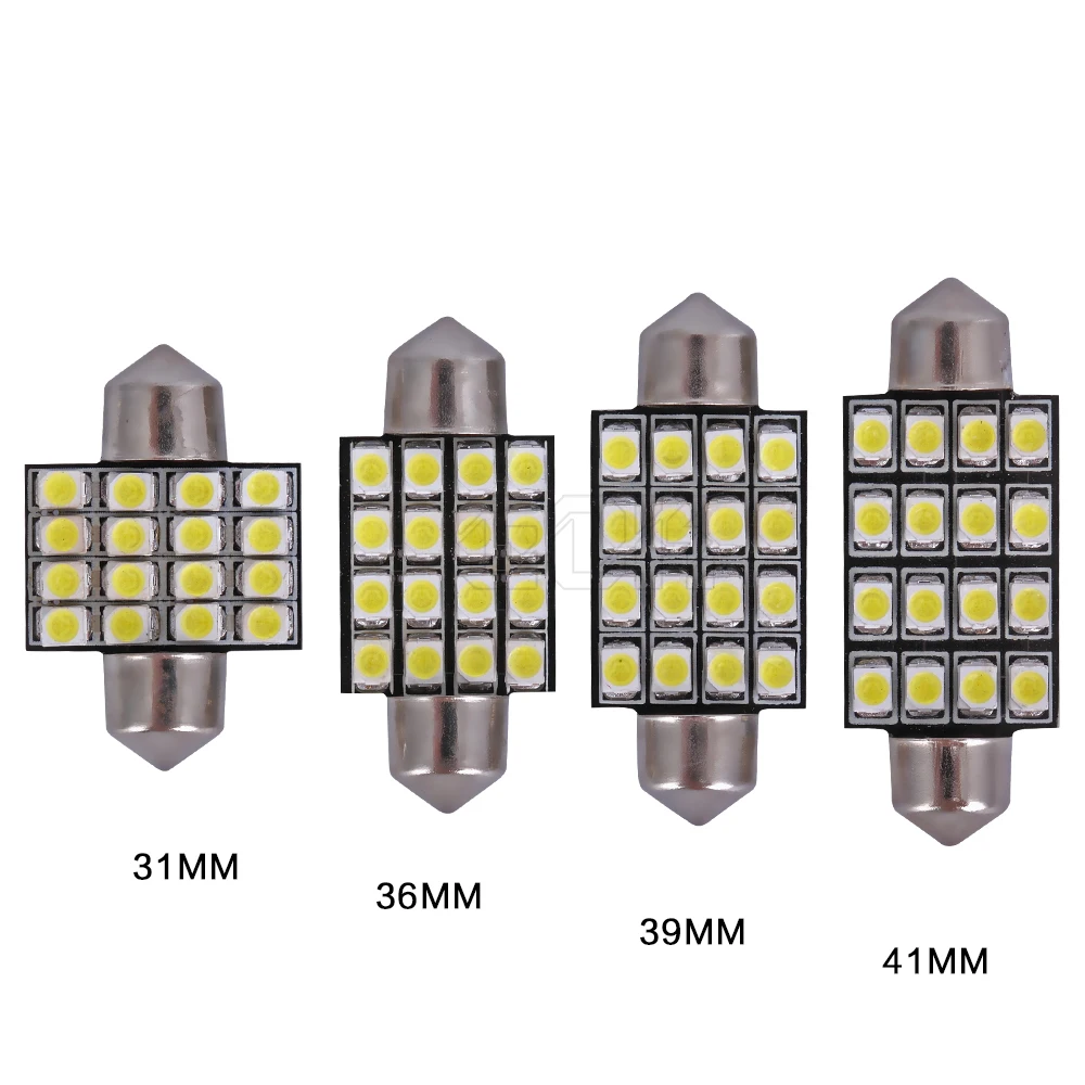 Бесплатная доставка гирлянда светодиодный 16smd 3528 1210 31 мм 36 мм/39 мм/41 Автомобильный