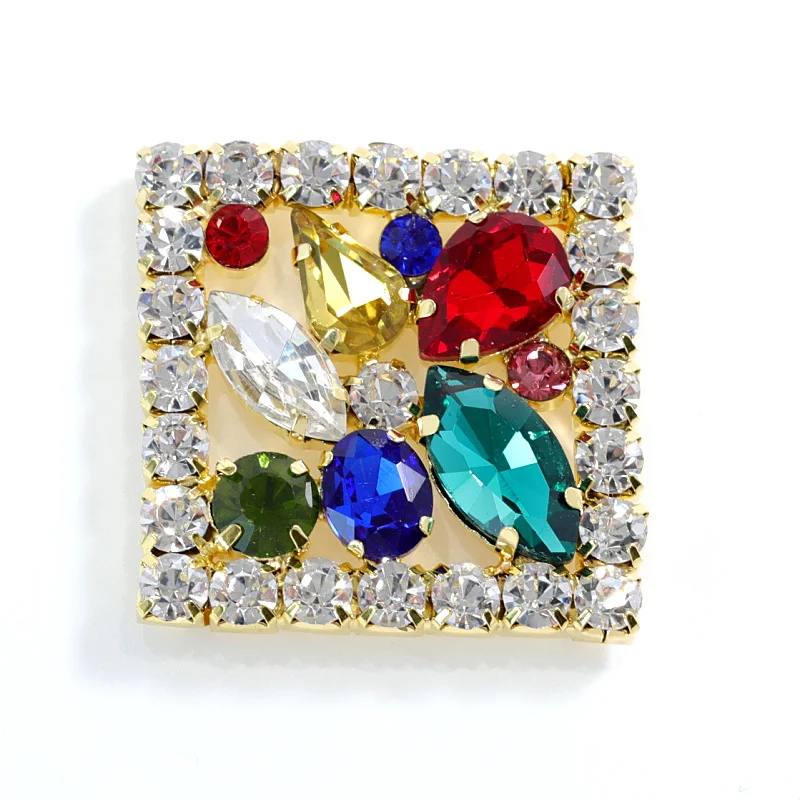 6 размеров микс цветов аппликации с золотистым/серебристым низом стразы плоским