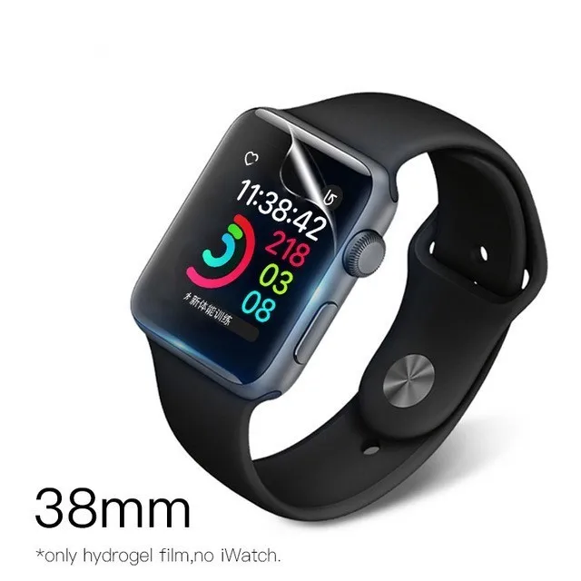 38mm For iWatch 123 2 шт протектор экрана для apple watch 44 мм 42 мм 40 мм 38 мм Гидрогелевая пленка протектор экрана полный край не стекло для iwatch 4/3/2/1 - Цвет: 38mm For iWatch 123