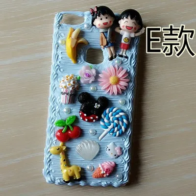 Для iphone X 8 7 6 6s plus DIY чехол 3D милый Сакура momoko чехол для телефона для iphone XS MAX XR ручной работы крем карамельный чехол подарки для девочек - Цвет: E