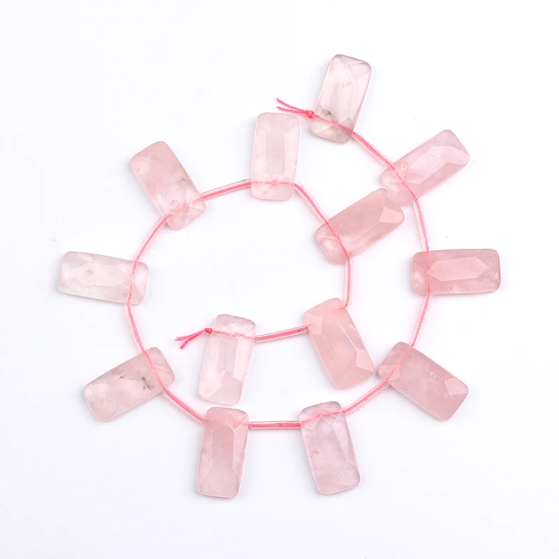 40cm Full Strand Top drilled Amazon Rose Crystal Faceted Nuggets Slice Nugget Beads Pendant Necklaces Jewelry | Украшения и