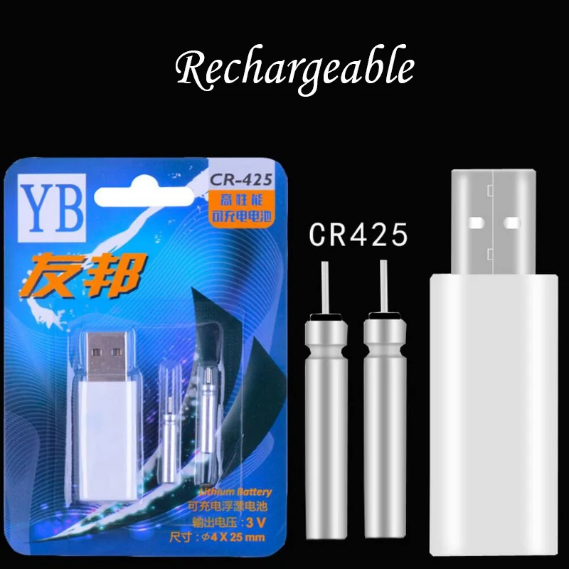 Новинка 1 отверстие USB для рыболовных поплавков аккумуляторная батарея CR425