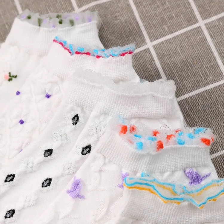 Новые черно-белые женские лодочные Носки с рисунком хлопковые забавные носки в