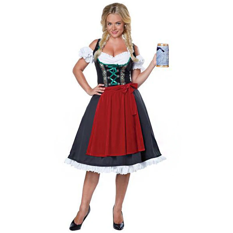 Для женщин традиции Октоберфест Dirndl официантка в пивном баре наряд барная