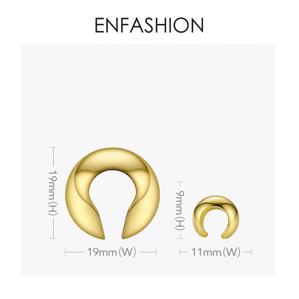 ENFASHION/женские серьги-клипсы в стиле панк, с шариками, золотого цвета, в стиле рок, Горох, без пирсинга, женские серьги EC191038