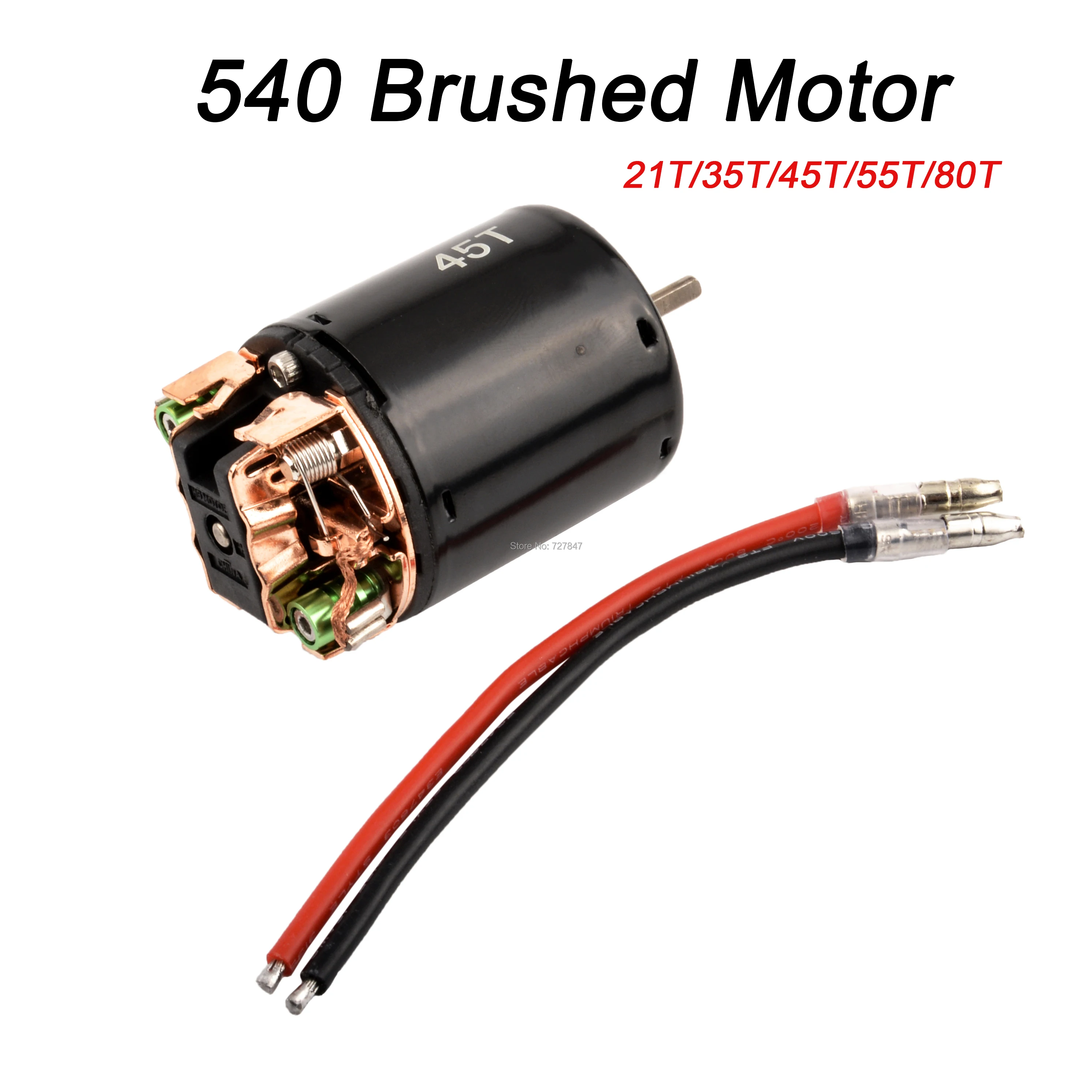 Новинка 540 21T 35T 45T 55T 80T щеточный двигатель для радиоуправляемого автомобиля 1/10 Rock Crawler полноприводный автомобиль Запчасти для радиоуправляемого автомобиля двигатель