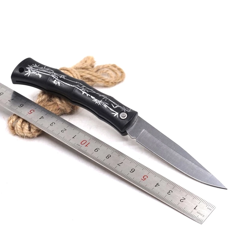 Bamboo Style Mini Folding Pocket Knife Kitchen Fruit Paring Outdoor Camping Survival Household EDC Tools Knives | Инструменты
