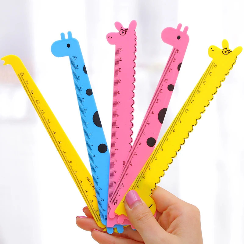 3 шт. детские пластиковые линейки с жирафом|straight ruler|student schoolgiraffe ruler |