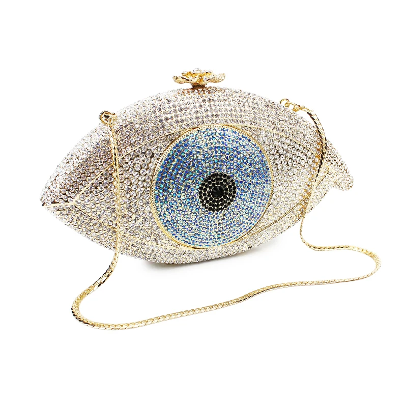 Большой Глаз сумки глаз Форма Кристалл Свадебные кошельки и Вечерняя сумка