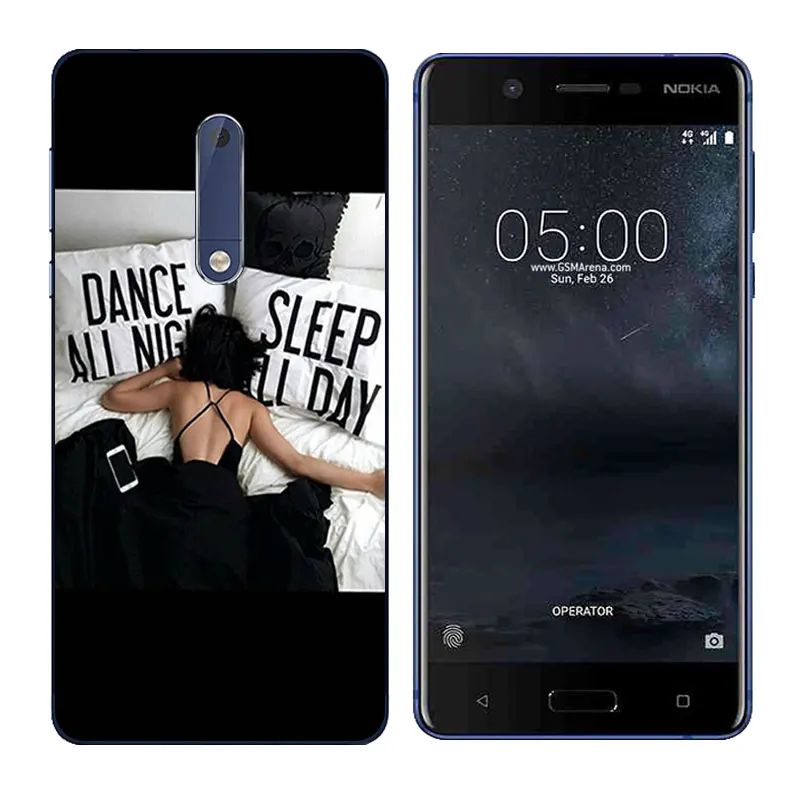Чехол для Nokia 5 задняя крышка 2 дюйма силиконовый мягкий ТПУ чехол со смайликом Nokia5