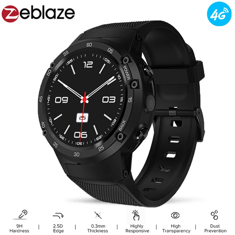 Смарт часы Zeblaze THOR 4 4G LTE GPS телефон Android 7 0 MTK6737 четырехъядерный 1 Гб + 16 5.0MP 580 мАч 4G/3G/2G