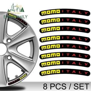 EARLFAMILY 10cm x 1cm 4x Domed Rim Wheel Stickers Stripe Auto Emblem Motorcycle Tuning Car Sticker Waterproof Flat Glue Sticker