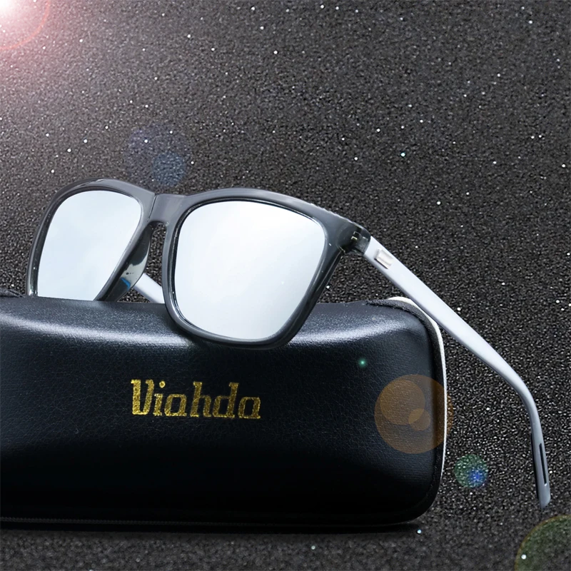 Мужские поляризационные зеркальные солнцезащитные очки VIAHDA из алюминия + TR90