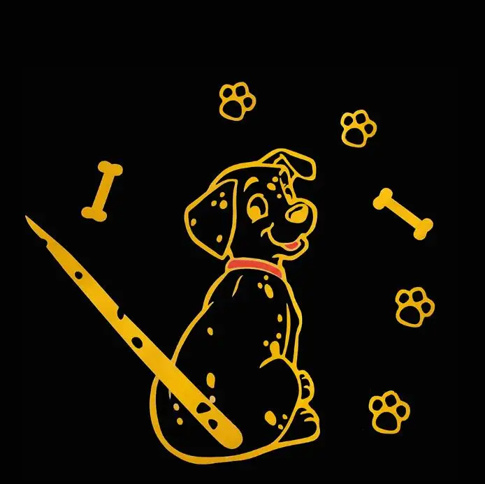 yellow KAWOO мода автомобиль мультяшный стикер с животным подвижный хвост милого щенка собаки Авто Стикеры s отражающий автомобиль стиль сзади наклейки для стеклоочистителей - Название цвета: yellow
