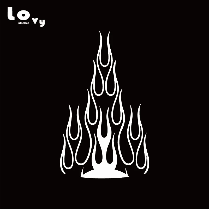 Контурная огненная башня пламя полоса виниловая наклейка на капот автомобиля