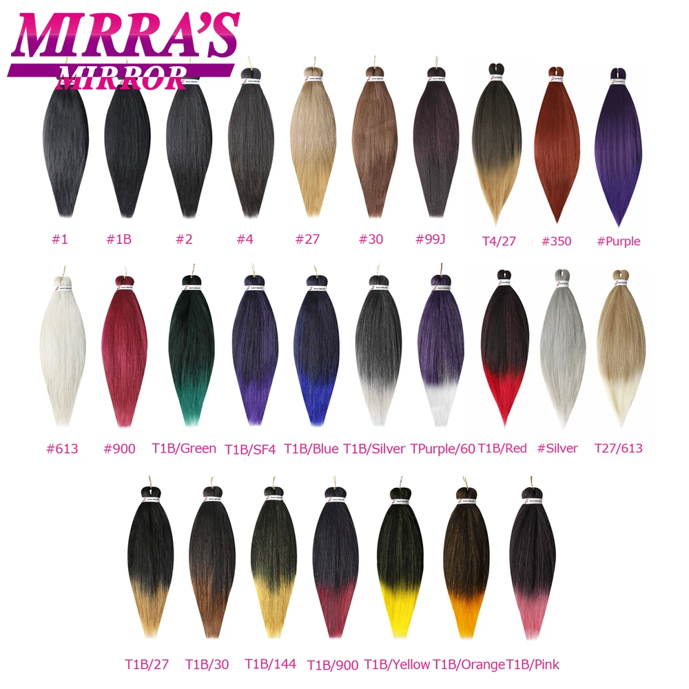 Mirra's Mirror 2" 26" омбре плетение волос для наращивания крючком легко огромные косички волосы синтетические вязанные волосы для косичек