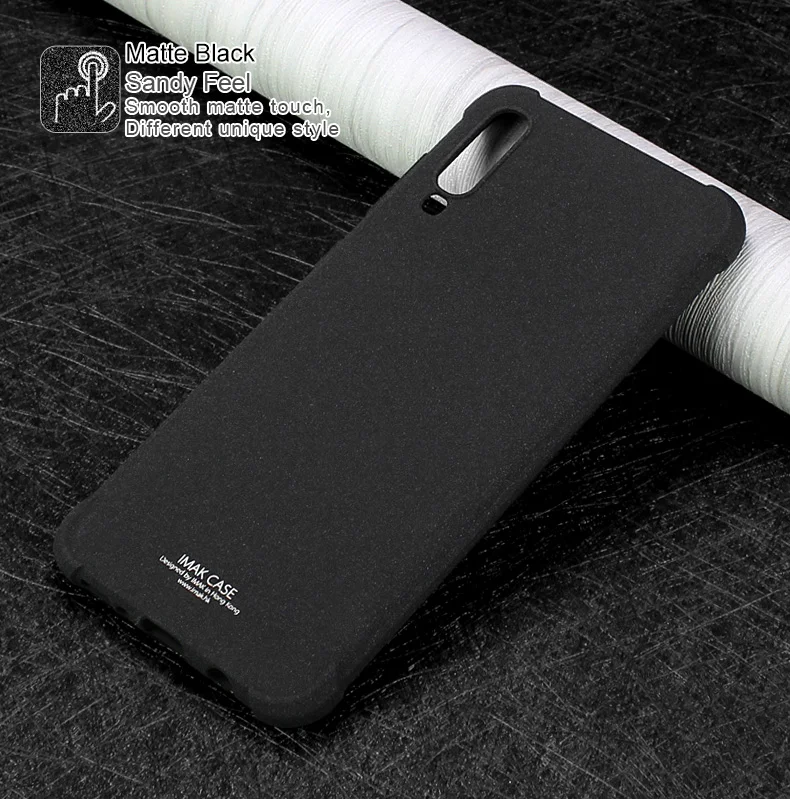 Чехол IMAK Airbag противоударный чехол для samsung Galaxy A70 Мягкий силиконовый чехол для samsung A70 TPU матовый черный