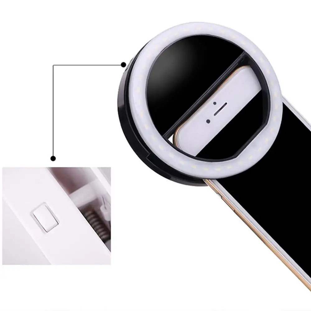 2018 New Fashion Portable Selfie LED Ring Flash Fill Light Clip Camera with 36 For Iphone Samsung Xiaomi HTC | Мобильные телефоны и