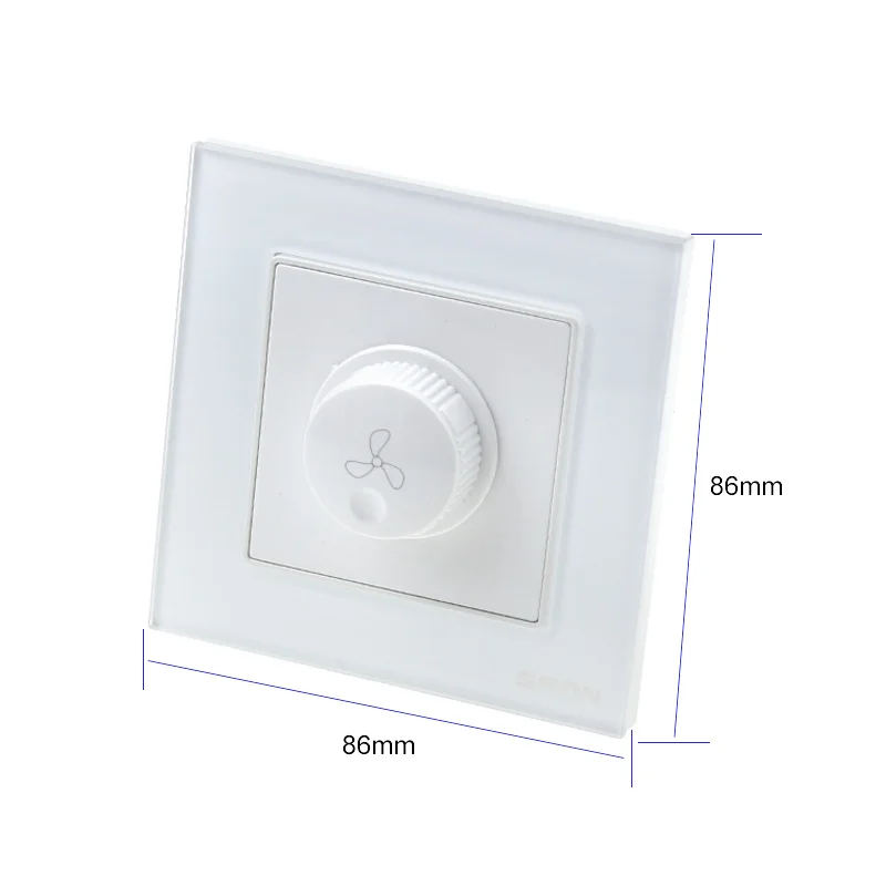 High quality wall fan speed regulating switch graphic stainless steel governor 220V panel type 86 | Обустройство дома