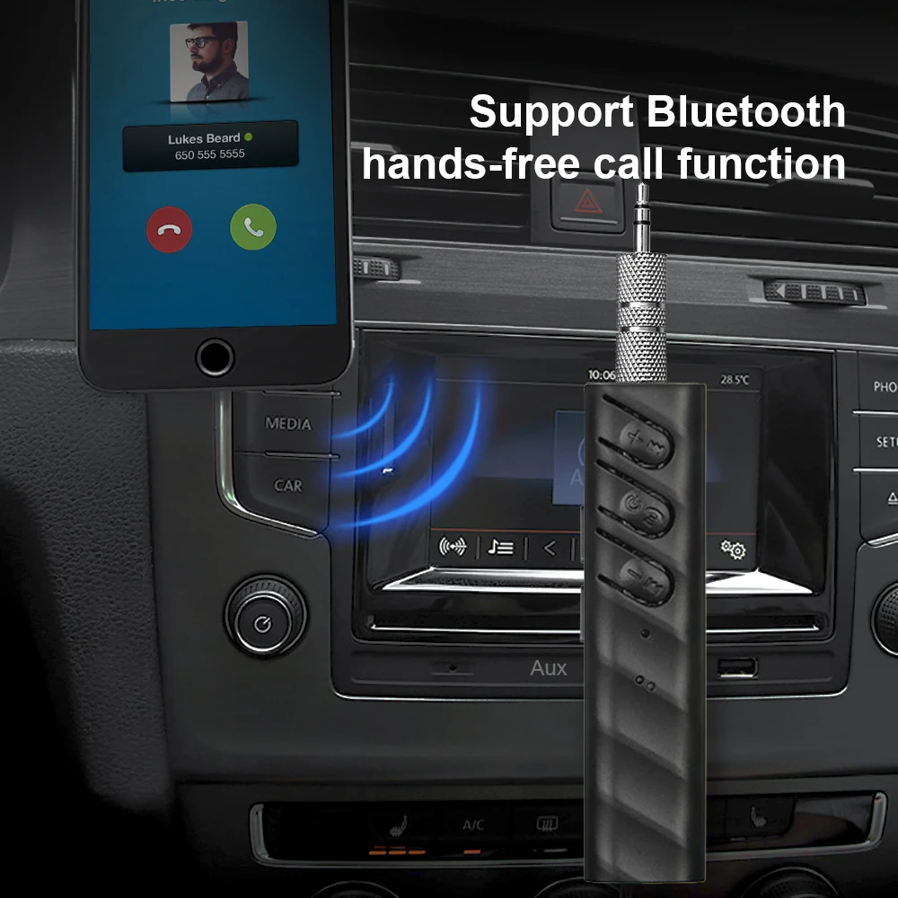 Автомобильный Bluetooth музыкальный приемник 3 5 мм разъем адаптер автомобильный