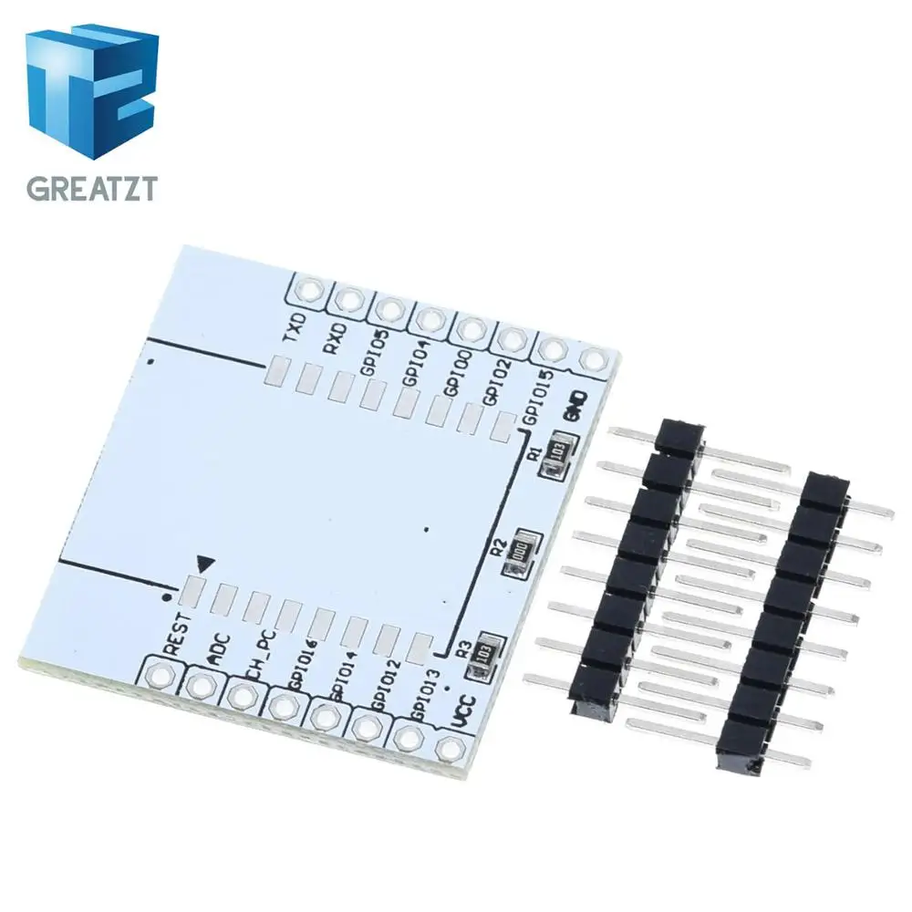 GREATZT 1 шт./лот ESP8266 серийный WI FI модуль адаптер пластина распространяется на ESP 07 08