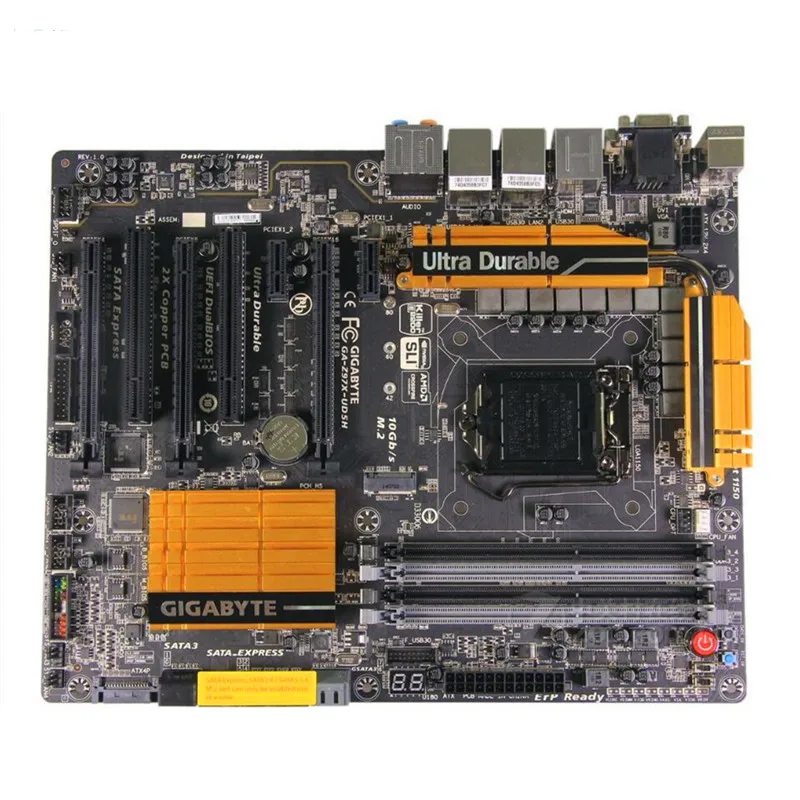 Для Gigabyte GA-Z97X-UD5H используется материнская плата Z97X-UD5H Z97 разъем LGA 1150 DDR3 USB3.0 SATA3.0