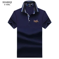 shabiqi new brand men shirt men polo shirt men short sleeve cotton shirt embroidery three horses polo shirt plus size s 10xl