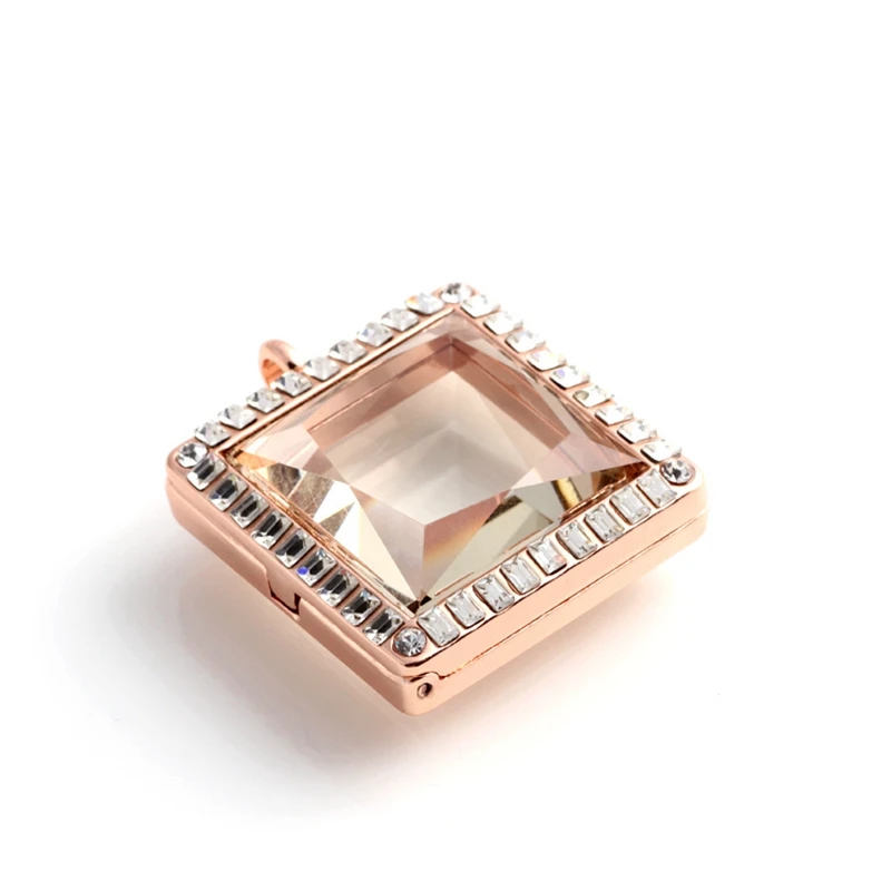 

5pcs/set, 33*33*16mm, Rhinestone Square Floating Living Magnetic Glass locket Pendant Fit Necklace, Bracelets, keychains